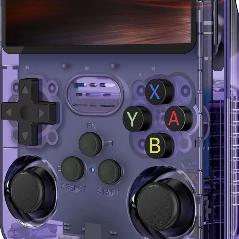 Close-up of R36S showing ergonomic design